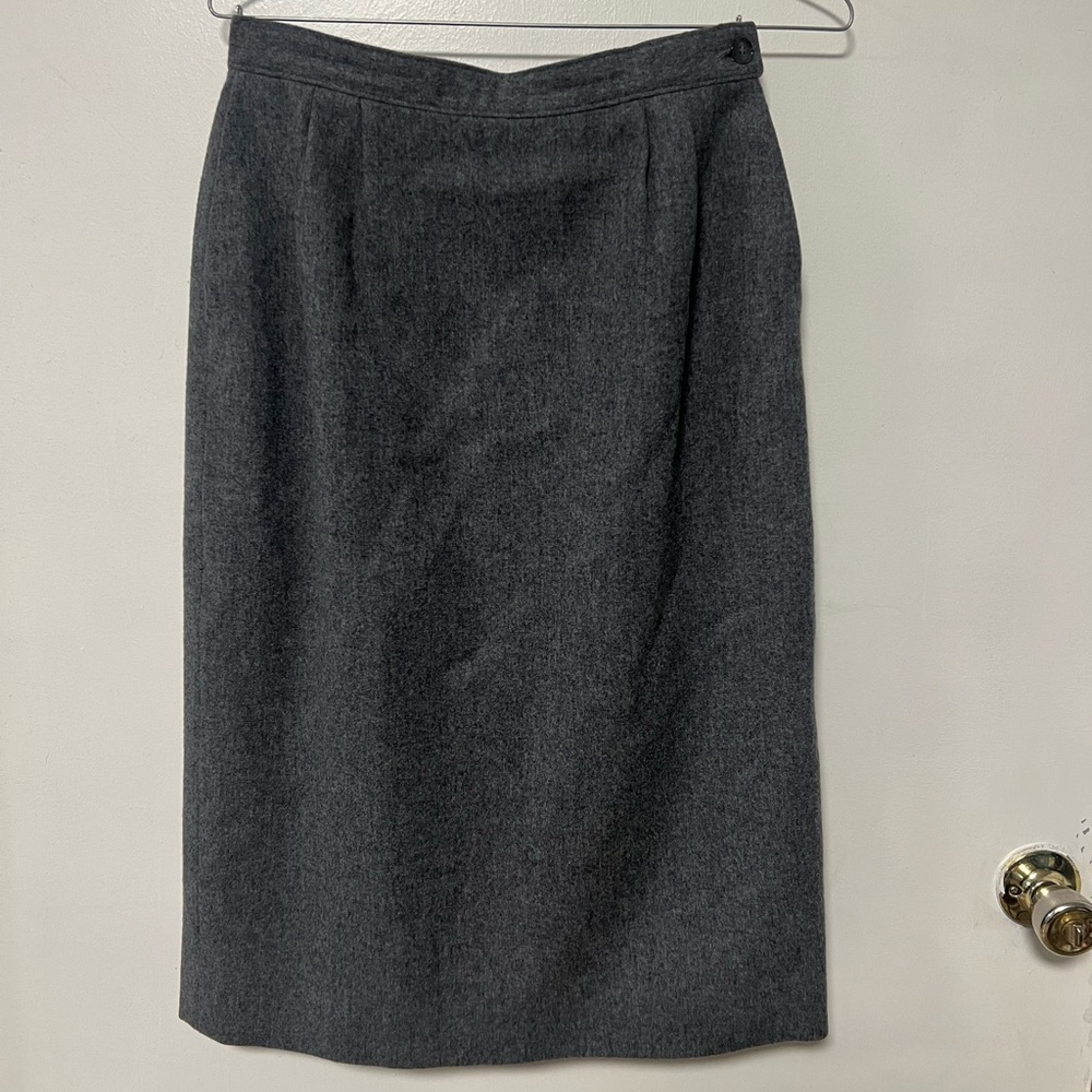 Pendleton Gray Women's Pencil Skirt with pockets Pure Virgin Wool size 6